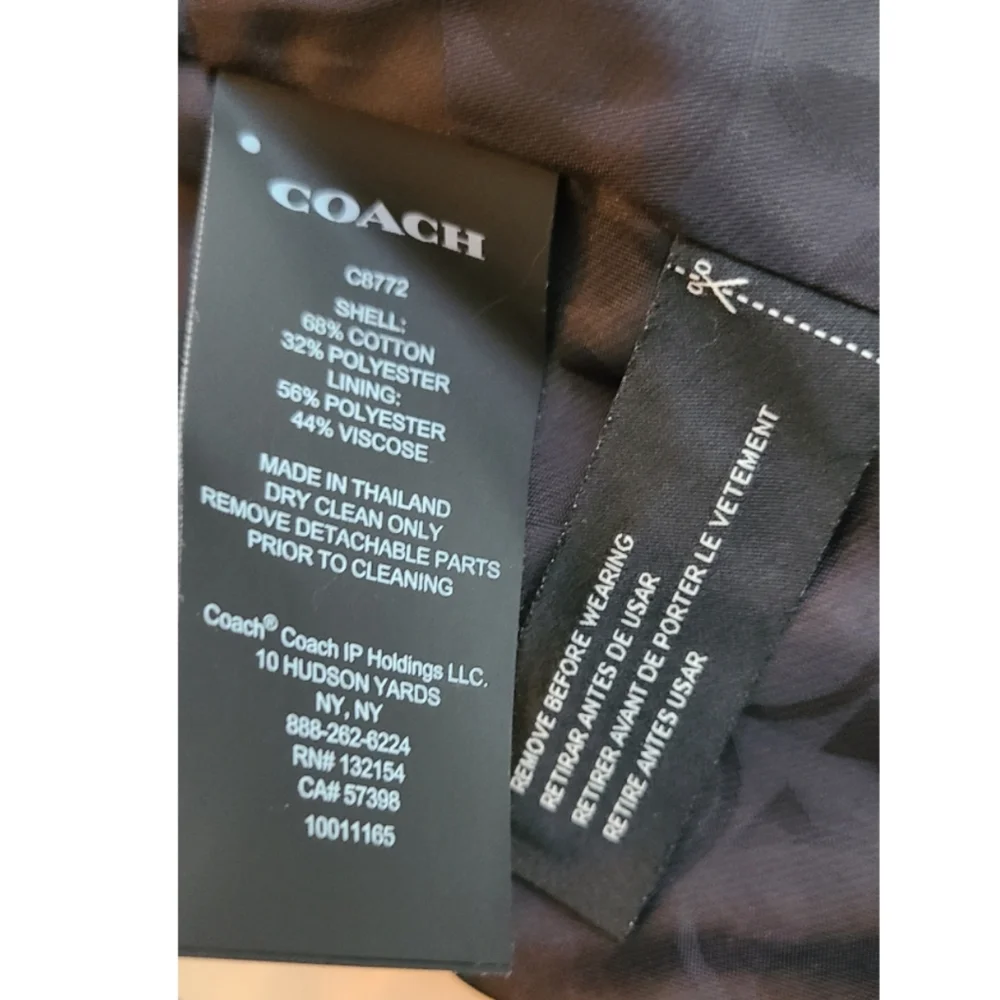 Coach Solid Short Trench Coat Beige Preppy Utilitarian Film Noir Minimalist XS - Picture 10 of 16